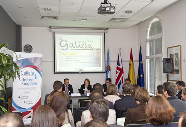 Imagen de la jornada de negocios entre empresas gallegas y británicas.