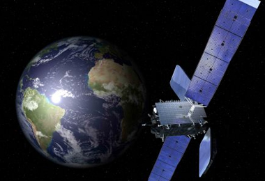 Imagen de uno de los satélites Amazonas lanzados por Hispasat.