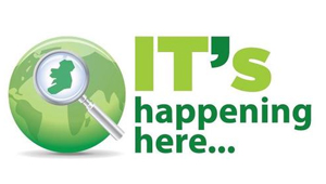 Logo de la iniciativa irlandesa 'It's happening here'.