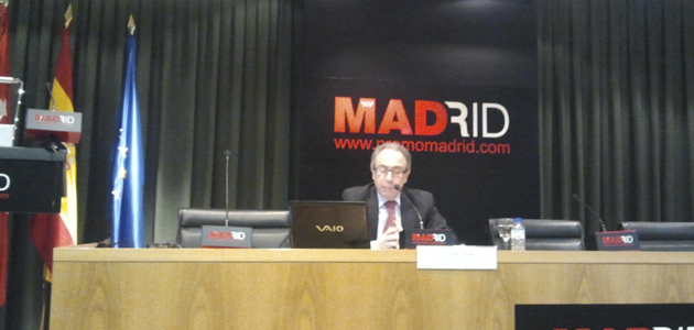 Imagen del especialista en internacionalización de empresas Miguel Morán, durante su comparecencia en PromoMadrid.