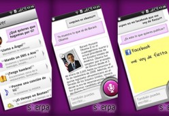 Tres capturas de pantalla de la versión beta de Sherpa.
